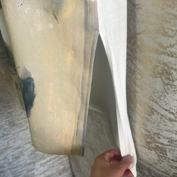 Zara Watercolor Print V-Neck Flowy Tank Size M - Picture 7 of 13